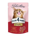 Влажный корм Клуб 4 Лапы Selection с полосками индейки в крем-супе из моркови для взрослых кошек 85г