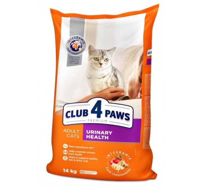 Сухой корм Клуб 4 Лапы Adult Cats Urinary Health для поддержания здоровья мочевыводящей системы кошек 14кг