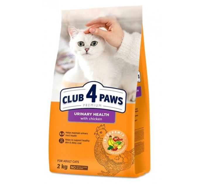 Сухий корм Клуб 4 Лапи Adult Cats Urinary Health для підтримки здоров'я сечовивідної системи котів 2кг