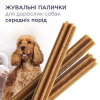 Ласощі для собак Клуб 4 Лапи - жувальні палички Dental Sticks для дорослих собак (чистка зубів), 77г