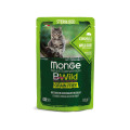 Беззернові паучі для котів MONGE BWILD Grain Free WET Sterilised дикого кабана з овочами 85г