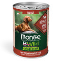 Беззерновая консерва для собак MONGE DOG WET BWILD ягненок тыква цукини в соусе 400г
