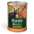 Беззернова консерва для собак дрібних порід MONGE DOG WET BWILD качка гарбуз цукіні в соусі 400г