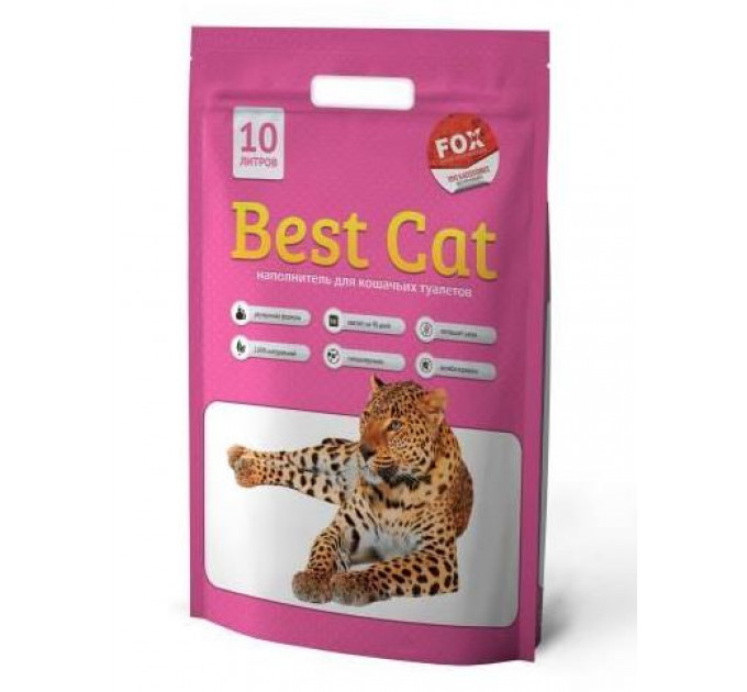 Best Cat Pink - силикагелевый наполнитель для туалета с цветочным запахом 10л