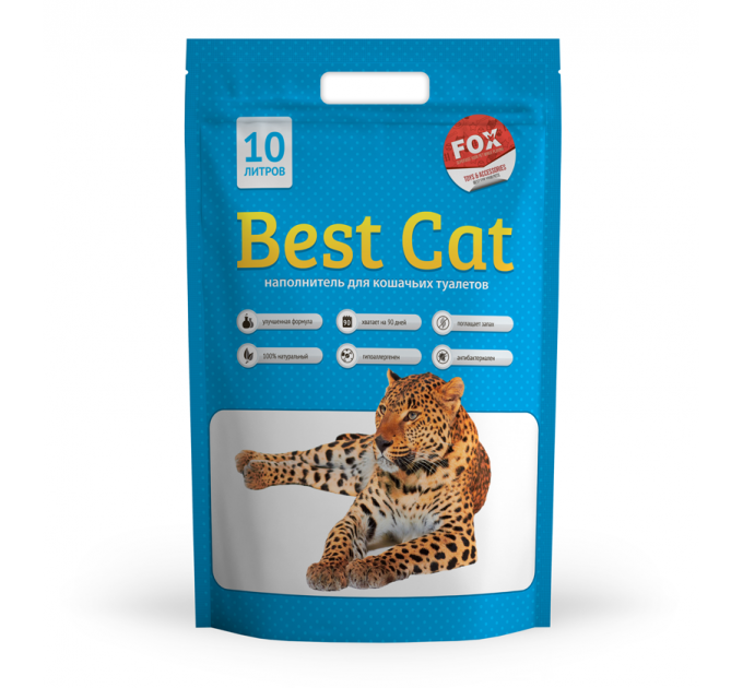 Best Cat Blue - силикагелевый наполнитель для туалета с ароматом мяты 10л