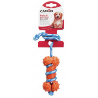 Игрушка для собак Camon - Резиновая кость с веревкой, 10х35см