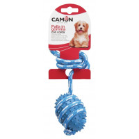 Игрушка для собак Camon - Резиновый мяч с веревкой, 7х35см