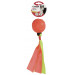 Игрушка для собак Camon - Мяч TPE 6,5см с лентой и пищалкой, 23см