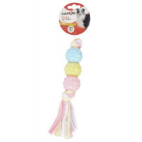 Іграшка для собак Camon - Три кульки на канаті з вузлами для собак та цуценят, 21см