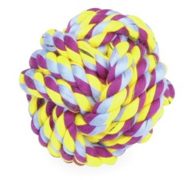 Игрушка для собак Camon - Плетеный мяч из зубной нити, 10см