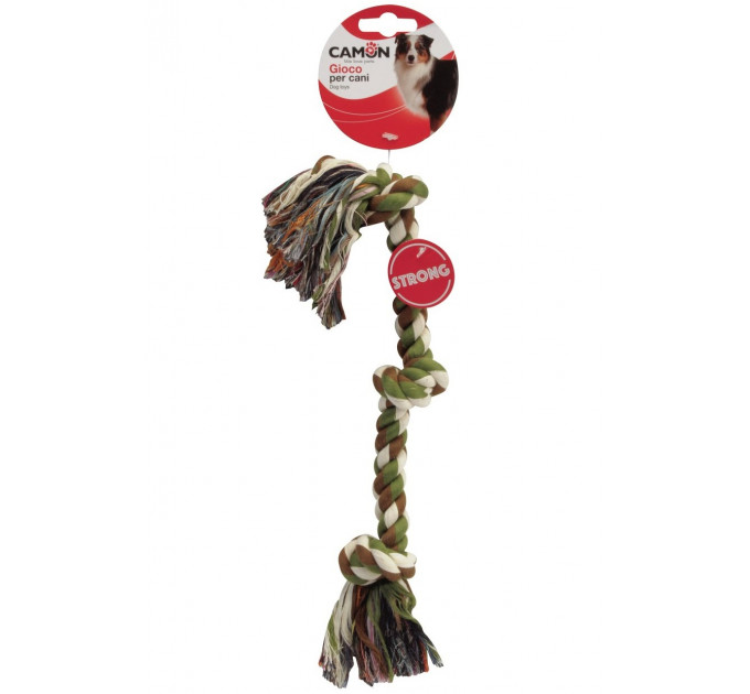 Іграшка для собак Camon - Бавовняна мотузка 3 вузла, 32см