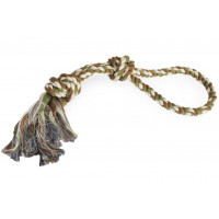 Іграшка для собак Camon - Бавовняна мотузка 2 вузла з петлею-ручкою, 41см