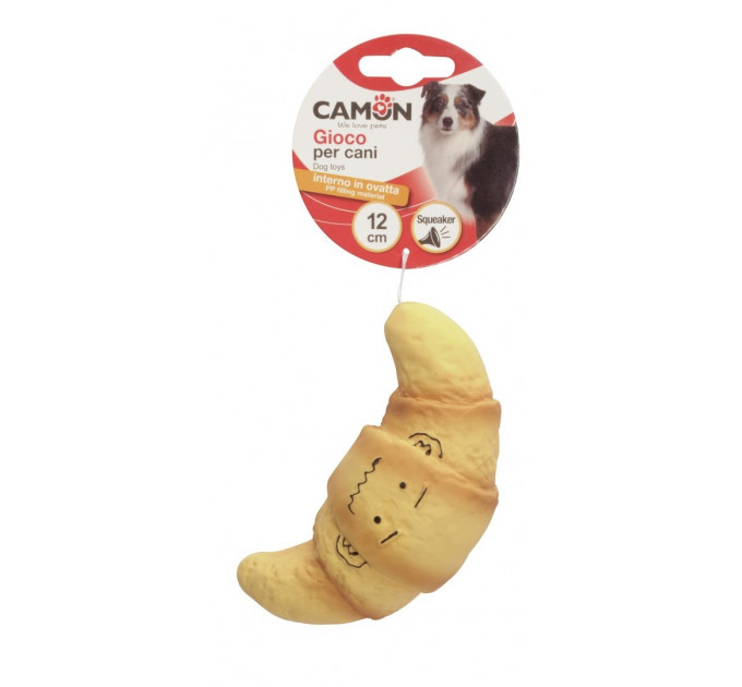 Іграшка для собак Camon - Латексний круасан-пищалка, 12 см