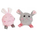 Игрушка для собак Camon - Плюшевые и TPR игрушки кролик и мишка с пищалом, 6,5см