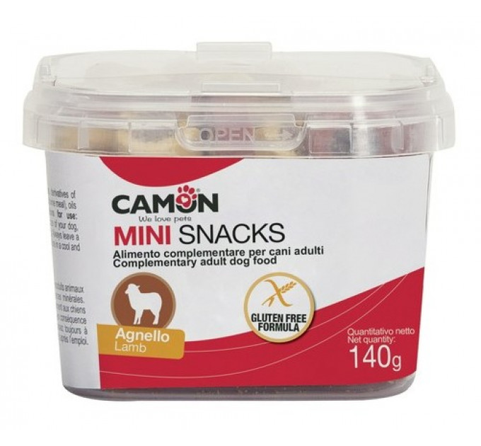 Лакомство для собак Camon - Mini Snacks в форме звездочек с ягненком, 1см - 140г