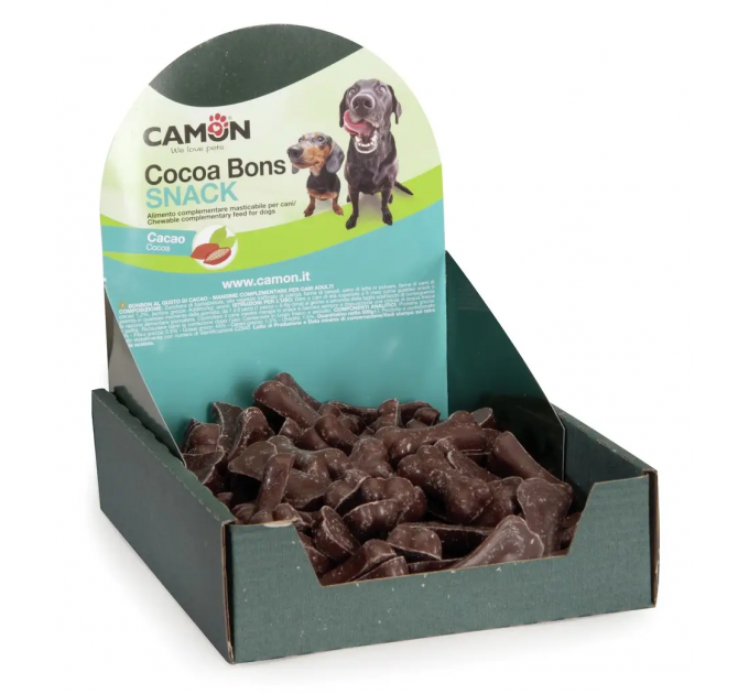 Ласощі для собак Camon - Кісточки шоколадні Ciokobone, 4,5см - упаковка 100шт