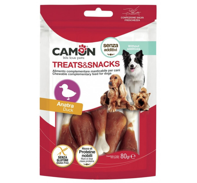 Ласощі для собак Camon - Treats & Snacks Качина нога, 8,5см - 80г