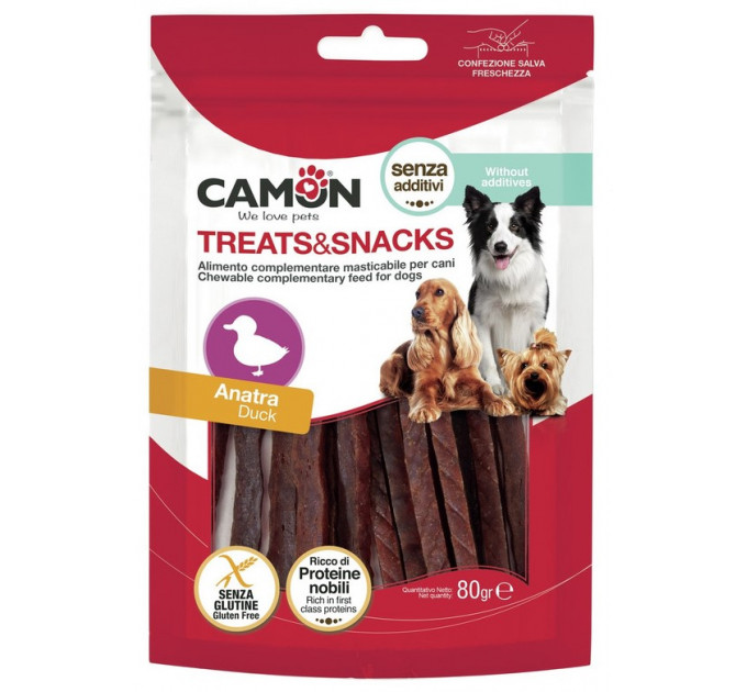 Лакомство для собак Camon - Treats & Snacks Мягкие палочки Утка, 11см - 80г
