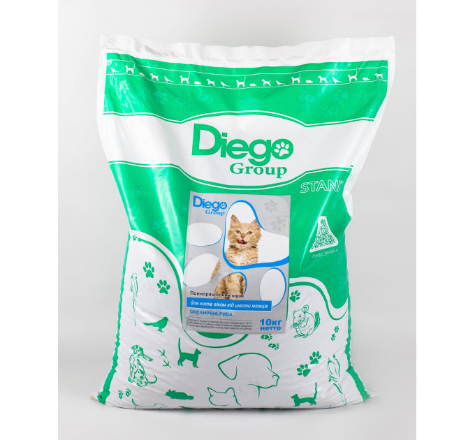 Корм для котов Diego Group Стандарт с рыбой 10 кг