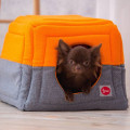 Домик для котов и собак Diego rest transformer Оранжево-серый, 38*38*32см