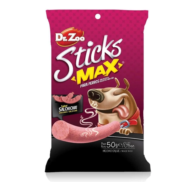 Жевательные палочки для собак со вкусом колбасок Dr.Zoo STICKS MAX Sausage, 50г