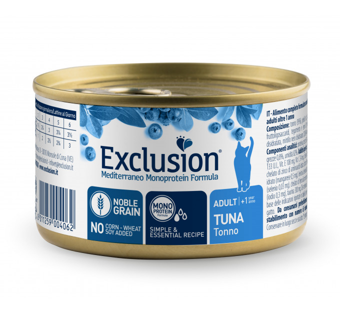 Exclusion Adult Tuna консервы для взрослых котов всех пород с тунцом 85 г
