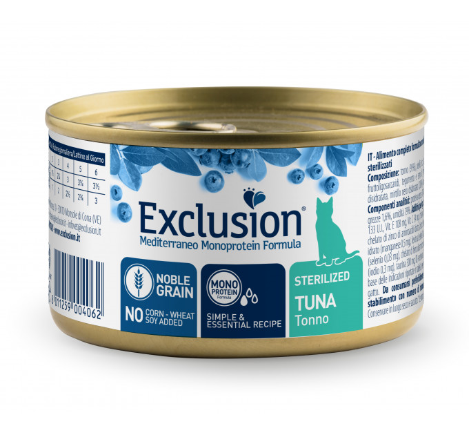 Exclusion Sterilized Tuna консервы для стерилизованных котов с тунцом 85 г