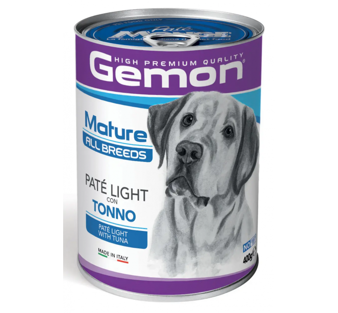 GEMON DOG WET Adult Light паштет для собак з тунцем 400г