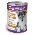 GEMON DOG WET Puppy & Junior консерва для цуценят з куркою та індичкою 415г