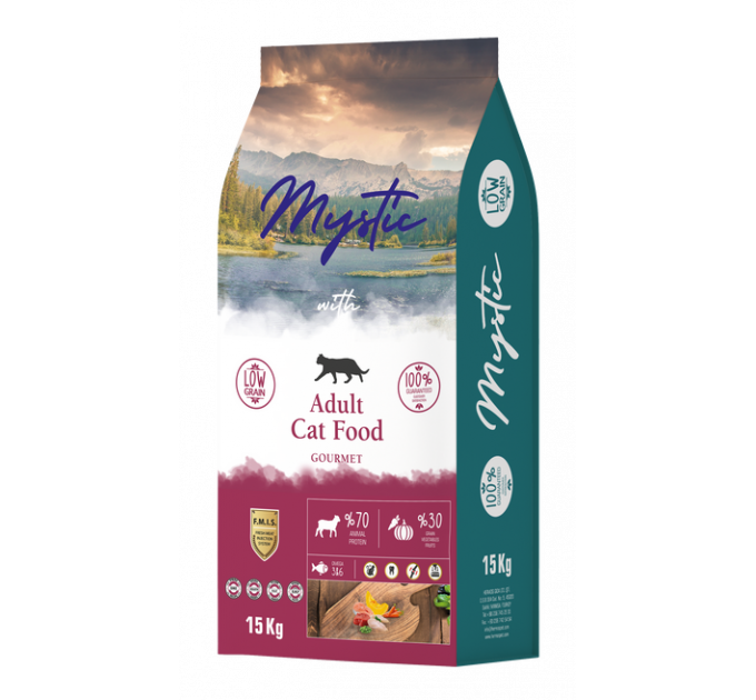 Hermos Mystic Беззерновой сухой корм для взрослых привередливых кошек 15 кг