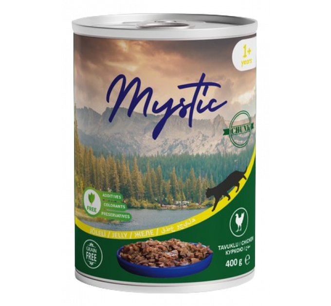 Консервы Hermos Mystic для котов кусочки курицы в желе 400 г