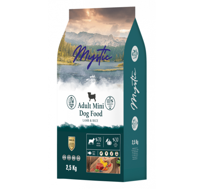 Hermos Mystic Беззерновой сухой корм для собак мелких пород с ягнёнком и рисом 2,5 кг