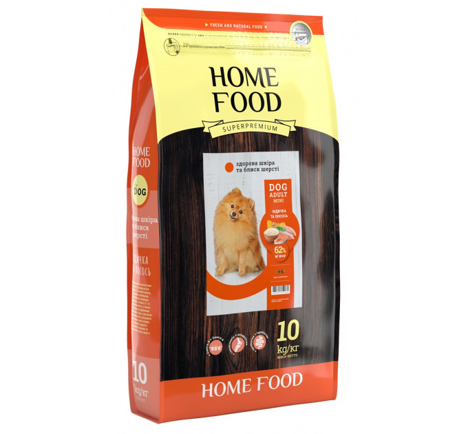 Корм для собак малих порід Home Food з індичкою та лососем 10кг