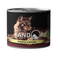 Влажный корм для кошек Landor индейка с кроликом 200г