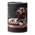 Влажный корм для щенков всех пород LANDOR с индейкой и говядиной 400г