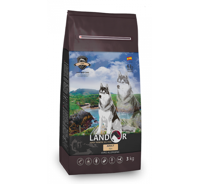 Сухий корм для собак усіх порід LANDOR All Breed з рибою та рисом 3 кг
