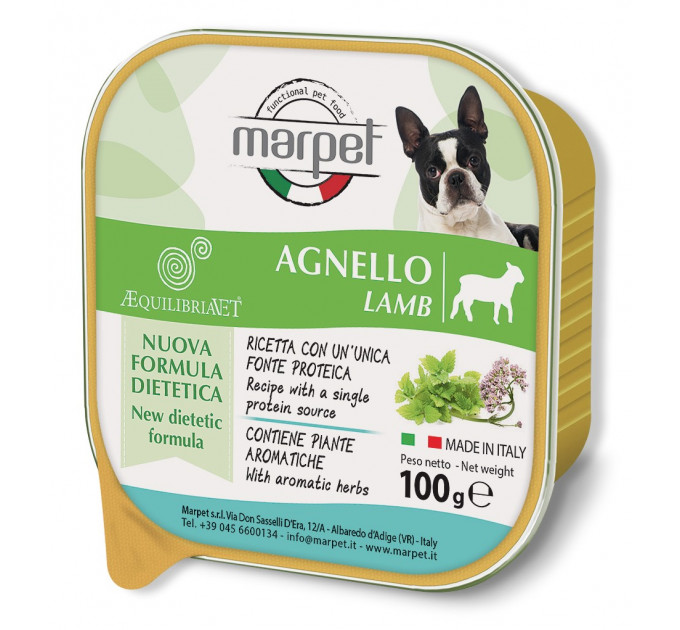 Marpet Aequilibriavet Консерва для собак мус ягня 100г