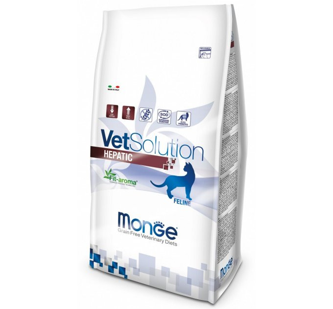 Корм для котів Monge VetSolution Hepatic для регенерації та функціональної підтримки печінки 0,4 кг