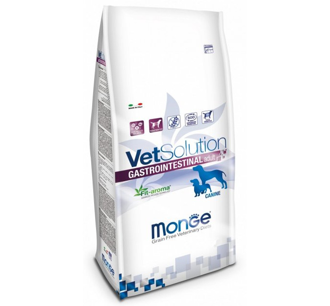 Корм для собак Monge VetSolution Gastrointestinal Adult для поддержания здоровья ЖКТ при гастроэнтерологических патологиях 12 кг