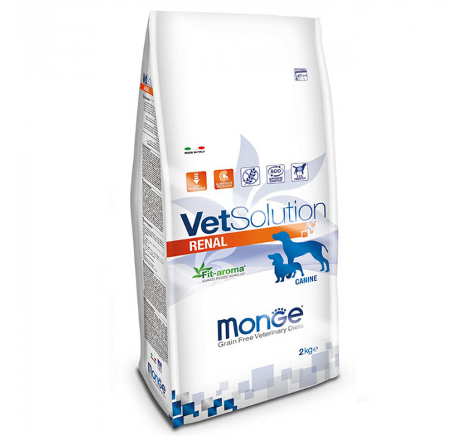 Корм для собак Monge VetSolution Renal для поддержания функции почек при почечной недостаточности 2 кг