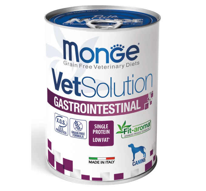 Паштет для собак Monge Gastrointestinal для поддержания здоровья ЖКТ при гастроэнтерологических патологиях 400 г