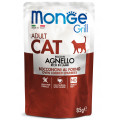 MONGE CAT GRILL Adult паучі для котів з ягням 85г