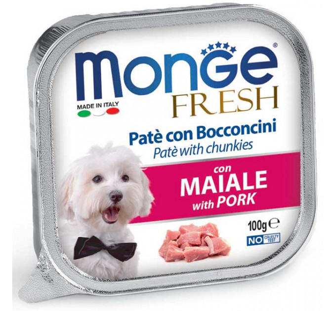 MONGE DOG FRESH паштет для собак зі свининою 100г