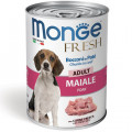 MONGE DOG FRESH паштет для собак зі свининою 400г