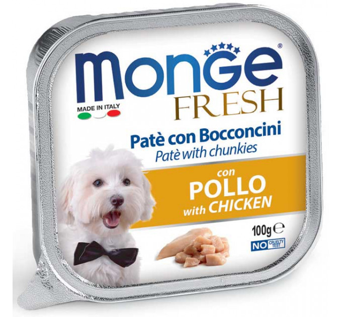 MONGE DOG FRESH паштет для собак c курицей 100г