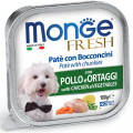 MONGE DOG FRESH паштет для собак з куркою та овочами 100г