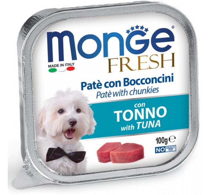 MONGE DOG FRESH паштет для собак c тунцом 100г