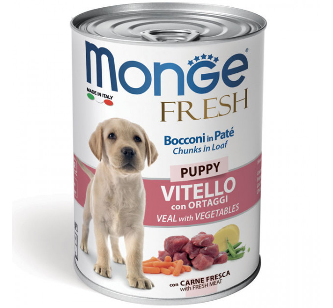 MONGE DOG FRESH Puppy паштет для щенков c телятиной и овощами 400г