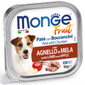 MONGE DOG FRUIT паштет для собак с ягненком и яблоком 100г