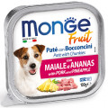 MONGE DOG FRUIT паштет для собак зі свининою та ананасом 100г
